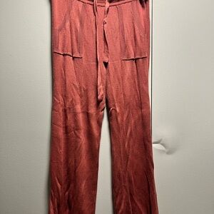 Splendid Terracotta Ribbed Pants